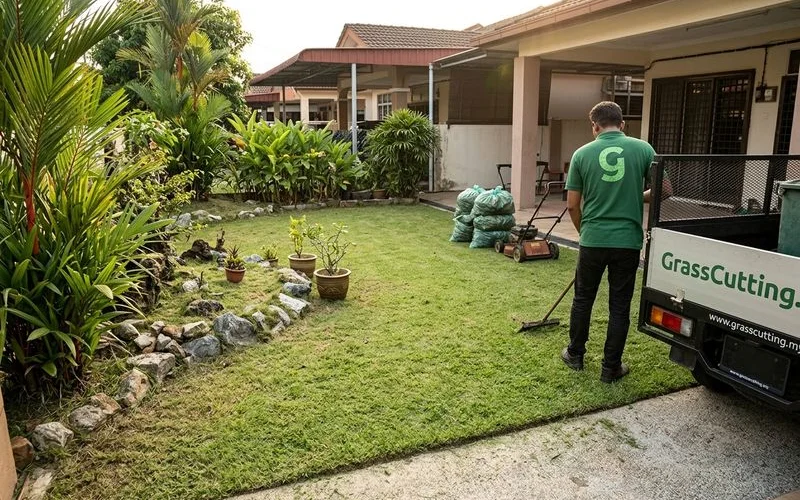 Same compound cleared and tidy after a one-off cut